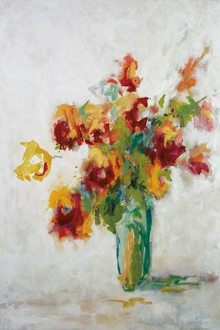 Cheer White Modern Wood Framed Art Print with Double Matting by Ellens, Jacqueline