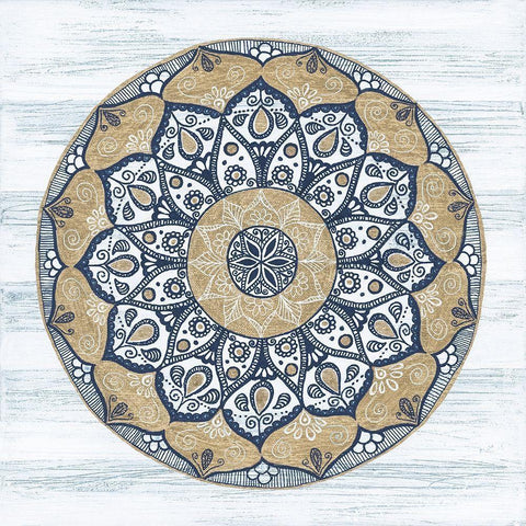 Coastal Mandala II Black Modern Wood Framed Art Print by St. Amant, Yvette