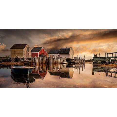 East Coast Bliss Black Modern Wood Framed Art Print by Bellyk, Daniel J.