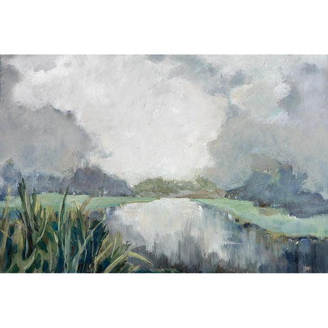 Passage White Modern Wood Framed Art Print by Buckley, Mary