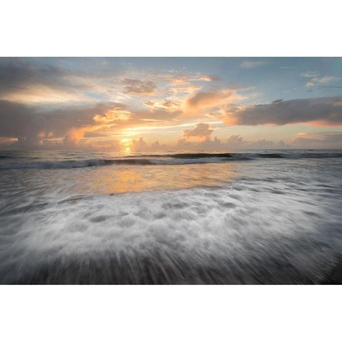 Pale Sunrise Black Modern Wood Framed Art Print by Burt, D.