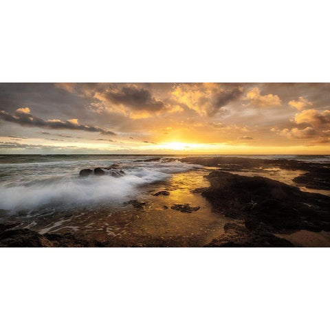 Serenity White Modern Wood Framed Art Print by Burt, D.
