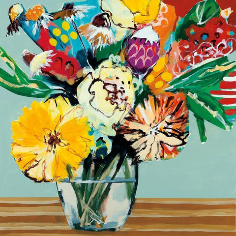 Sunny Delight Black Modern Wood Framed Art Print by Fitzsimmons, A.