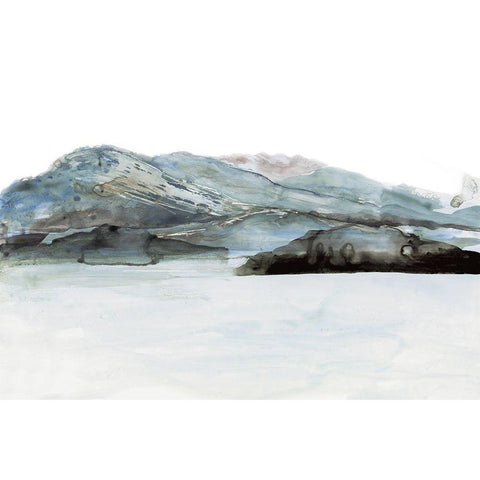 Island View White Modern Wood Framed Art Print by Meyers, Rebecca