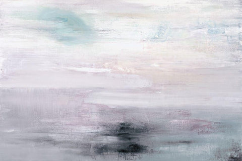 The Amethyst Seas White Modern Wood Framed Art Print with Double Matting by Ross, Heather