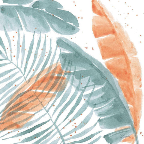 Palm Party III Black Modern Wood Framed Art Print by St.Amant, Yvette