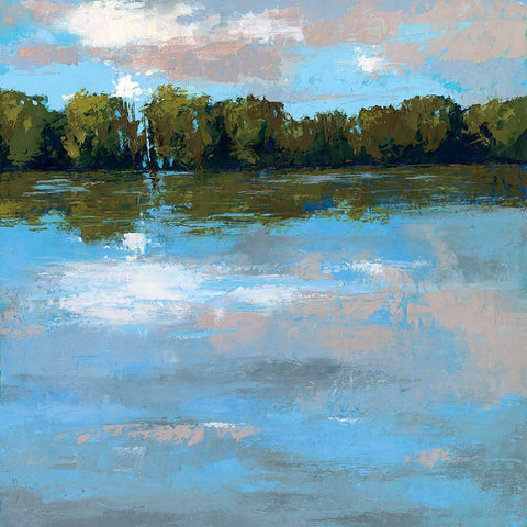 Tranquil Day Black Modern Wood Framed Art Print by Casell, Sherri
