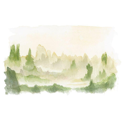 Green Beginnings Black Modern Wood Framed Art Print with Double Matting by Talbot, Andrew