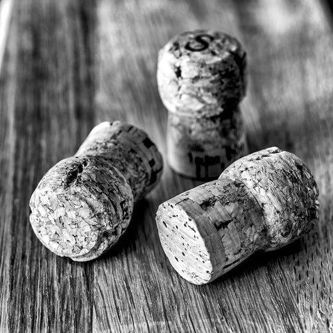 Corks IV Black Ornate Wood Framed Art Print with Double Matting by Frank, Assaf