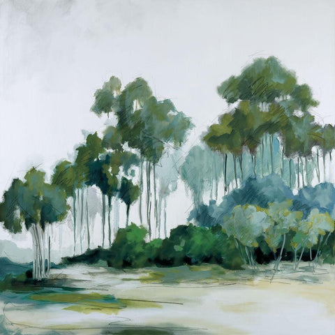 Winter Light Black Modern Wood Framed Art Print with Double Matting by Ellens, Jacqueline