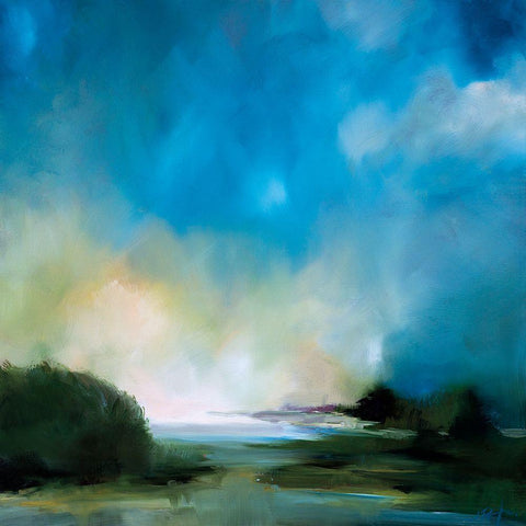 Misty Inlet Black Modern Wood Framed Art Print by Parent, Joanne