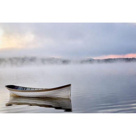 Tranquil Lake Black Modern Wood Framed Art Print by Iacobellis, Michael