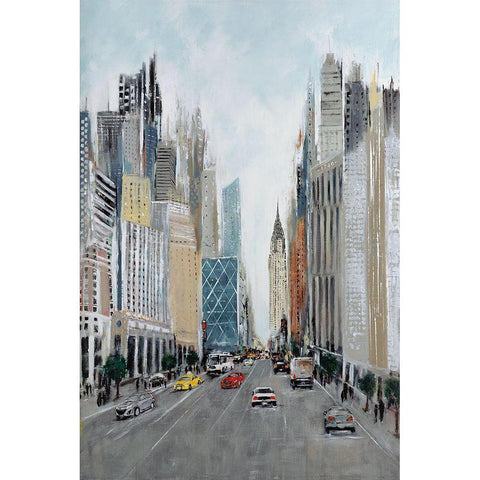 New York Vibe Black Modern Wood Framed Art Print with Double Matting by Kadmiri, Aziz
