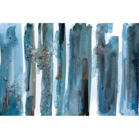 Have You Ever Had It Blue Black Modern Wood Framed Art Print with Double Matting by Pasion, Wani