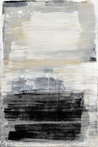 Neutral Study White Modern Wood Framed Art Print with Double Matting by Snow, Aerial