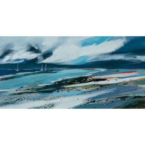 Safe Harbour Black Modern Wood Framed Art Print by Fitzsimmons, A.