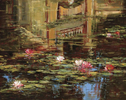 Classical Reflections Black Ornate Wood Framed Art Print with Double Matting by Panossian, Paul