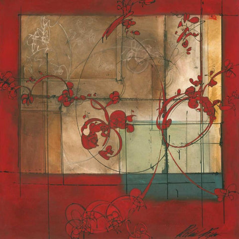 Amber Window Black Modern Wood Framed Art Print by Pryor, Patrick