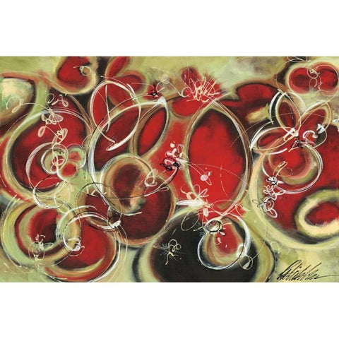 Dawnn Black Modern Wood Framed Art Print with Double Matting by Pryor, Patrick
