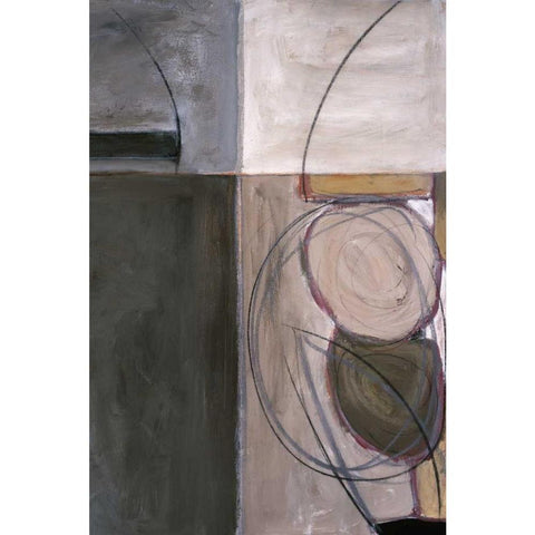 Circular Motion I Black Modern Wood Framed Art Print by Perkins, Sharon