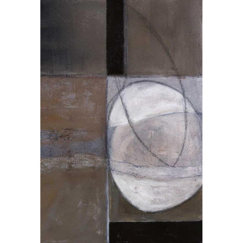 Circular Motion II Black Modern Wood Framed Art Print with Double Matting by Perkins, Sharon