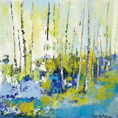 Summer Series I Black Modern Wood Framed Art Print with Double Matting by Pristas, Tracy Lynn