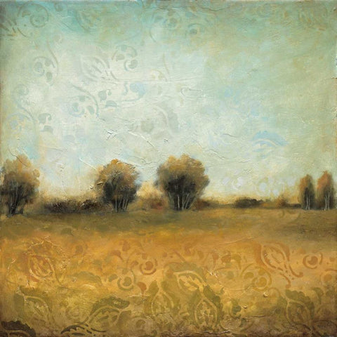 Summer Evening II White Modern Wood Framed Art Print with Double Matting by Pasion, Wani