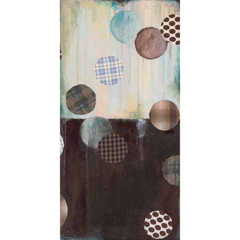 Graysons Patches II Black Modern Wood Framed Art Print with Double Matting by Pasion, Wani