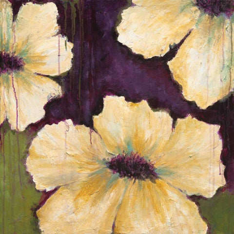 Blooms I White Modern Wood Framed Art Print by Pasion, Wani