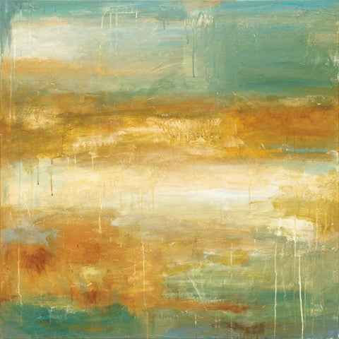 Golden Possibilities White Modern Wood Framed Art Print by Pasion, Wani