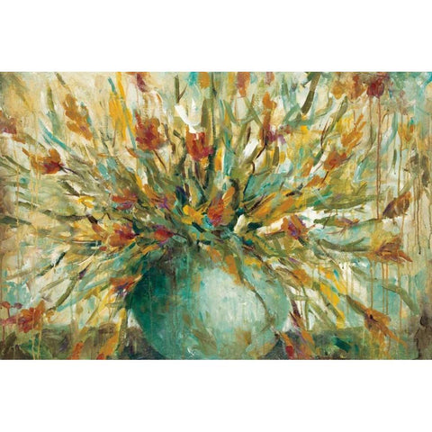 Grande Bouquet White Modern Wood Framed Art Print by Pasion, Wani