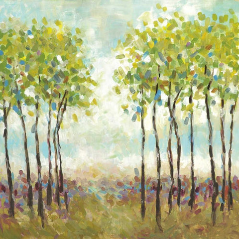 Foxwood I White Modern Wood Framed Art Print with Double Matting by Pasion, Wani