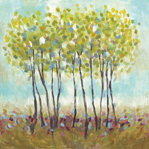 Foxwood II Black Modern Wood Framed Art Print with Double Matting by Pasion, Wani