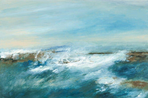 Storm Watching White Modern Wood Framed Art Print with Double Matting by Pasion, Wani