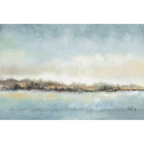 Calm Horizon White Modern Wood Framed Art Print by Quintero, Tita