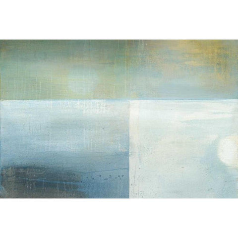 Parceled Reflections Black Modern Wood Framed Art Print with Double Matting by Ross, Heather