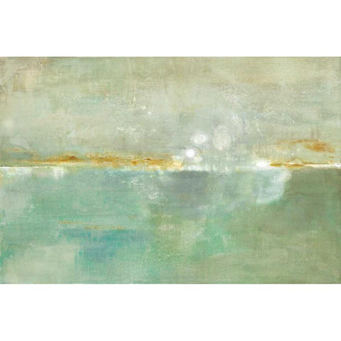 Celadon Dreams Black Modern Wood Framed Art Print with Double Matting by Ross, Heather