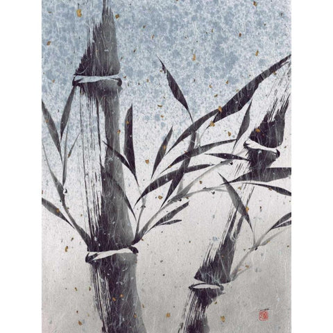 Cool Bamboo I White Modern Wood Framed Art Print by Sugita, Katsumi