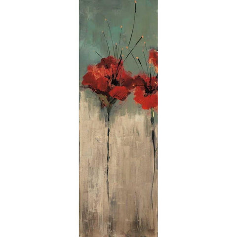 From Scarletts Garden I Black Modern Wood Framed Art Print with Double Matting by Solis, Luis