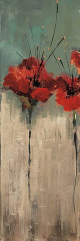 From Scarletts Garden I Black Ornate Wood Framed Art Print with Double Matting by Solis, Luis