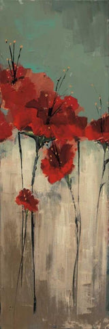 From Scarletts Garden II White Modern Wood Framed Art Print with Double Matting by Solis, Luis
