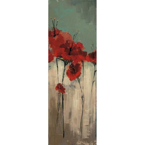 From Scarletts Garden II Black Modern Wood Framed Art Print by Solis, Luis