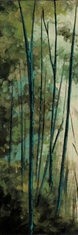 La Senda I White Modern Wood Framed Art Print with Double Matting by Solis, Luis