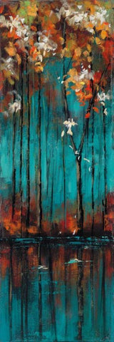 The Mirror I Black Ornate Wood Framed Art Print with Double Matting by Solis, Luis