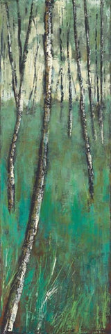 Natures Companions II White Modern Wood Framed Art Print with Double Matting by Solis, Luis