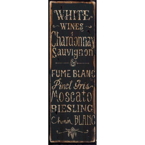 White Wines White Modern Wood Framed Art Print by Sanchez, Luis