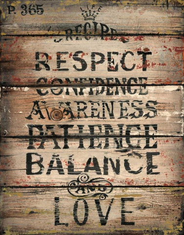 Life Recipe White Modern Wood Framed Art Print with Double Matting by Sanchez, Luis