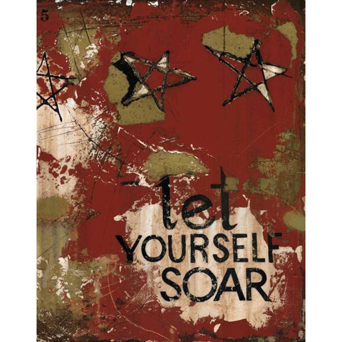 Let Yourself Soar Black Modern Wood Framed Art Print with Double Matting by Sanchez, Luis