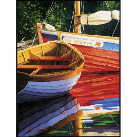 Late Afternoon Reflections Gold Ornate Wood Framed Art Print with Double Matting by Tornatzky, Luke J.