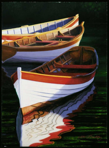 Reflection White Modern Wood Framed Art Print with Double Matting by Tornatzky, Luke J.